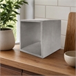 Pemberly Row Concrete Stone Modular Gray Cube End Table