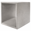 Pemberly Row Concrete Stone Modular Gray Cube End Table