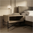Pemberly Row Walker Modern Concrete and Metal Coffee Table in Gray/Black