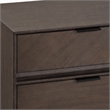 Pemberly Row Roger Mid-Century Acacia Veneer Wood Dresser in Brown/Black