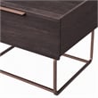 Pemberly Row Modern Oak Wood Veneer Nightstand in Walnut