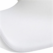 Pemberly Row Modern Adjustable Faux Leather Bar Stool in White