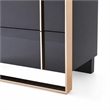 Pemberly Row 5-Drawer MDF Wood Chest with Rose Gold Accents