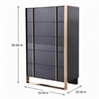 Pemberly Row 5-Drawer MDF Wood Chest with Rose Gold Accents