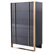 Pemberly Row 5-Drawer MDF Wood Chest with Rose Gold Accents