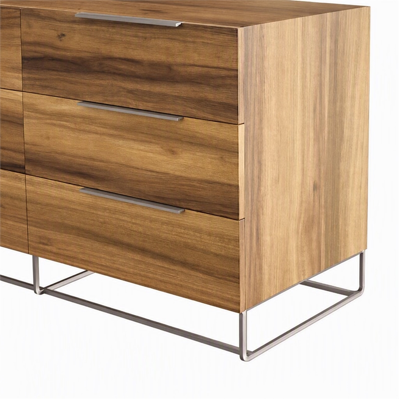 Pemberly Row Rectangular Veneer & Glass Mirror in Light Oak
