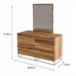 Pemberly Row Rectangular Veneer & Glass Mirror in Light Oak