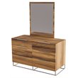 Pemberly Row Rectangular Veneer & Glass Mirror in Light Oak