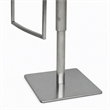 Pemberly Row Air Lift Adjustable Faux Leather Bar Stool in Light Gray
