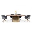 Pemberly Row Velvet Dining Chair with Metal Frame in Gray Bronze Finish