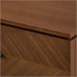 Pemberly Row Mid Century Wood & Metal Nightstand in Walnut and Black