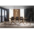 Pemberly Row Rectangular Solid Wood Dining Table in Walnut