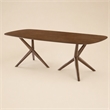 Pemberly Row Rectangular Solid Wood Dining Table in Walnut