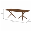 Pemberly Row Rectangular Solid Wood Dining Table in Walnut