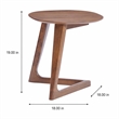 Pemberly Row Mid-Century Wood Veneer End Table in Walnut Finish