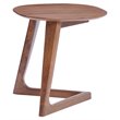 Pemberly Row Mid-Century Wood Veneer End Table in Walnut Finish