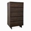 Pemberly Row 5-Drawer Veneer Wood Chest with Concrete Top in Gray