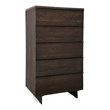 Pemberly Row 5-Drawer Veneer Wood Chest with Concrete Top in Gray
