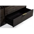 Pemberly Row Acacia Solid Wood Dresser with 6 Drawers in Dark Brown