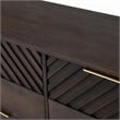 Pemberly Row Acacia Solid Wood Dresser with 6 Drawers in Dark Brown
