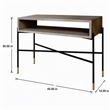 Pemberly Row Modern Concrete & Metal Console Table in Gray and Black
