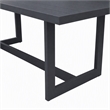 Pemberly Row Modern Aluminum & Metal Outdoor Dining Table in Charcoal