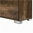 Pemberly Row 3-Drawer Modern Wood Dresser with Chrome Handles in Brown