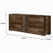 Pemberly Row 3-Drawer Modern Wood Dresser with Chrome Handles in Brown