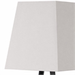 Pemberly Row Metal & Faux Concrete Floor Lamp with White Shade