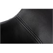 Pemberly Row Aaron Adjustable Bar Stool in Black Faux Leather