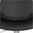 Pemberly Row Aaron Adjustable Bar Stool in Black Faux Leather