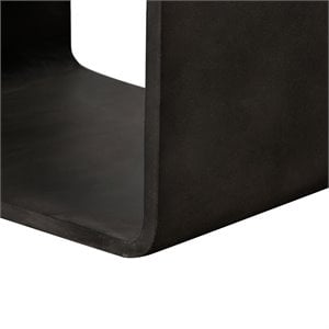Pemberly Row Pickens Stacked Cube Modern Concrete Stone Shelf in Dark Gray