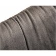 Pemberly Row Fabric Dining Chairs in Dark Gray and Black Metal (Set of 2)