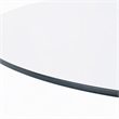 Pemberly Row Round Glass Dining Table with Brushed Stainless Steel Base