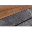 Pemberly Row Mid-Century Engineered Wood 5-Drawer Chest in Walnut and Gray