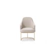 Pemberly Row Dining Chair with Bonded Leather and Gold Steel Frame