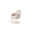 Pemberly Row Dining Chair with Bonded Leather and Gold Steel Frame