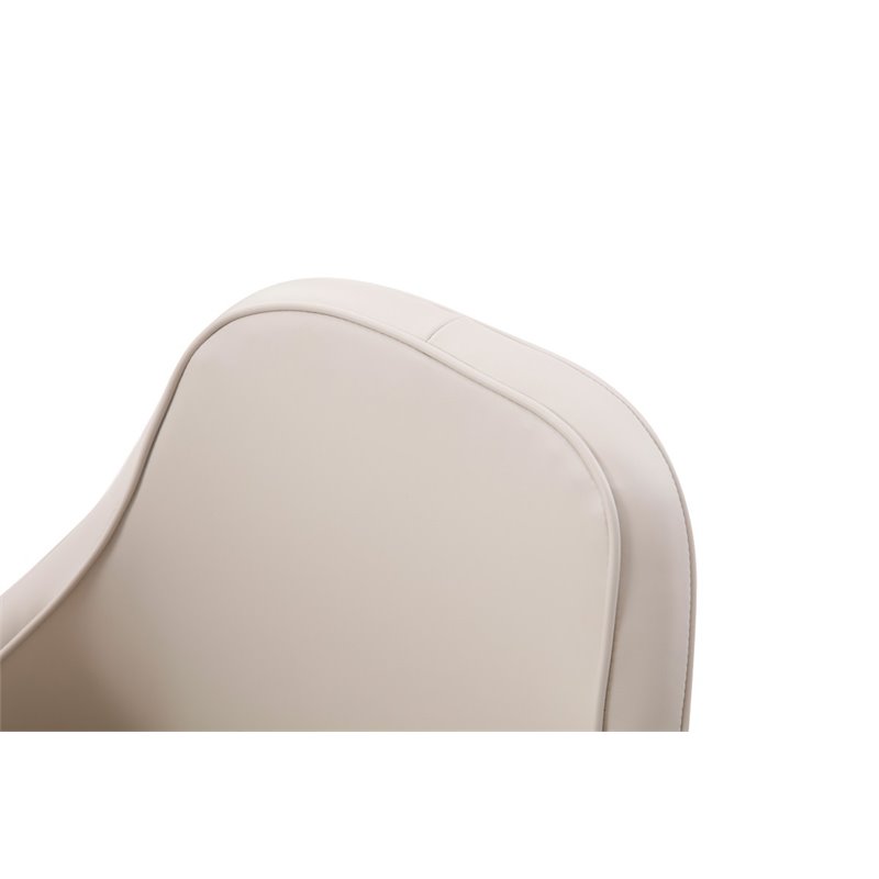 Pemberly Row Dining Chair with Bonded Leather and Gold Steel Frame