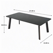 Pemberly Row Chadwick Dining Table in Ebony Black and Rose Gold