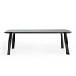 Pemberly Row Chadwick Dining Table in Ebony Black and Rose Gold