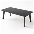 Pemberly Row Chadwick Dining Table in Ebony Black and Rose Gold