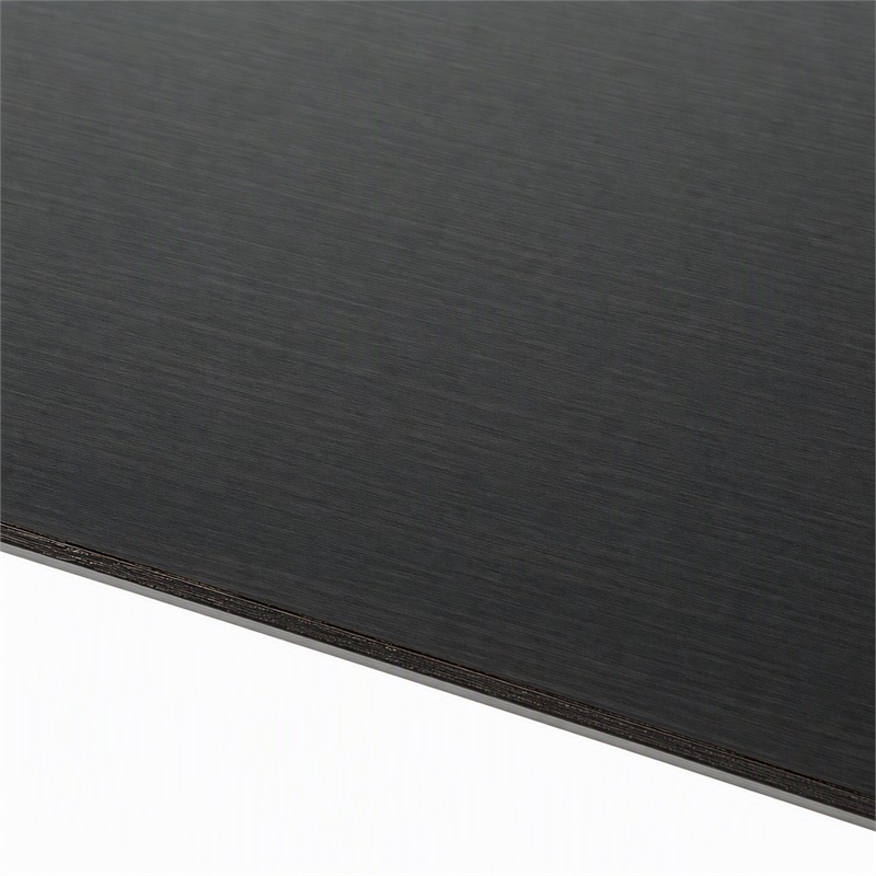 Pemberly Row Chadwick Dining Table in Ebony Black and Rose Gold