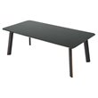 Pemberly Row Chadwick Dining Table in Ebony Black and Rose Gold