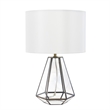 Pemberly Row Geometric Table Lamp with Glass & Brass in Clear Finish