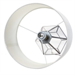 Pemberly Row Geometric Table Lamp with Glass & Brass in Clear Finish