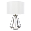 Pemberly Row Geometric Table Lamp with Glass & Brass in Clear Finish