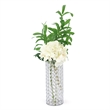 Pemberly Row Crystal Decorative Vase with Chrome-Plated Frame