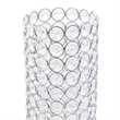 Pemberly Row Crystal Decorative Vase with Chrome-Plated Frame