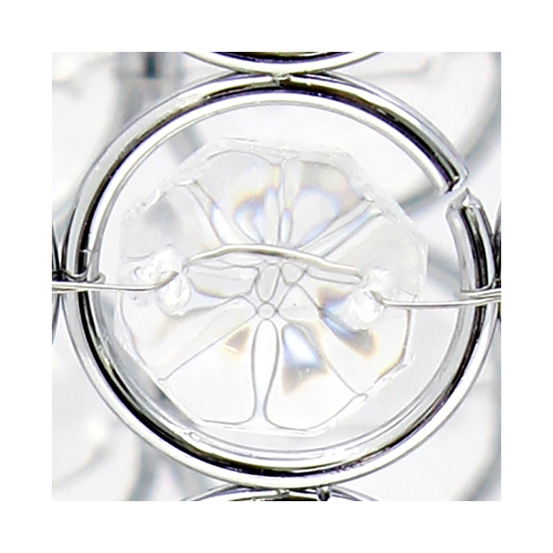 Pemberly Row Crystal Decorative Vase with Chrome-Plated Frame