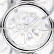 Pemberly Row Crystal Decorative Vase with Chrome-Plated Frame